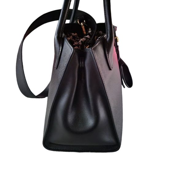 100% Auth. PRADA Saffiano Galleria Monochrome Top handle Cross body Bag - Picture 3 of 16